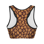 Christmas Cookies Pattern Print Women's Sports Bra