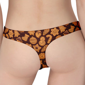 Christmas Cookies Pattern Print Women's Thong