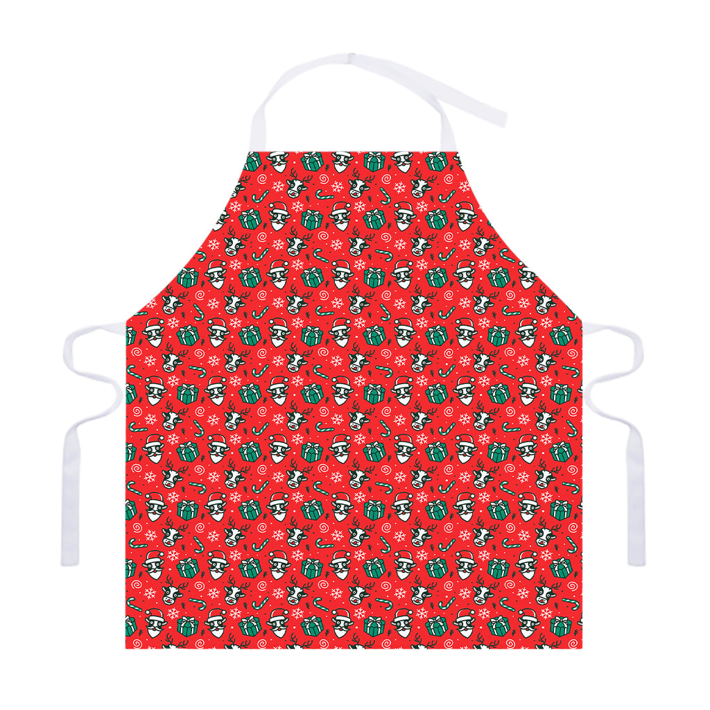 Christmas Cow Pattern Print Adjustable Apron