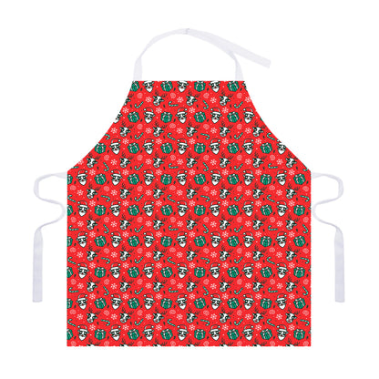 Christmas Cow Pattern Print Adjustable Apron