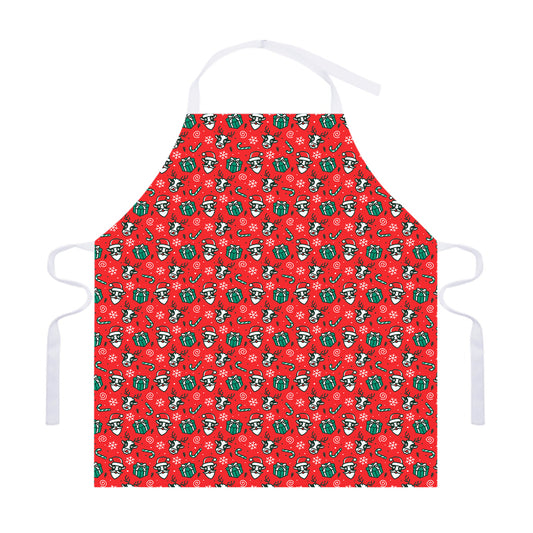 Christmas Cow Pattern Print Adjustable Apron
