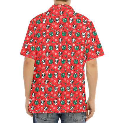Christmas Cow Pattern Print Aloha Shirt