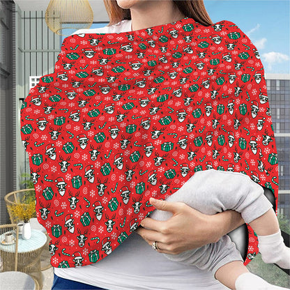 Christmas Cow Pattern Print Baby Seat Cover