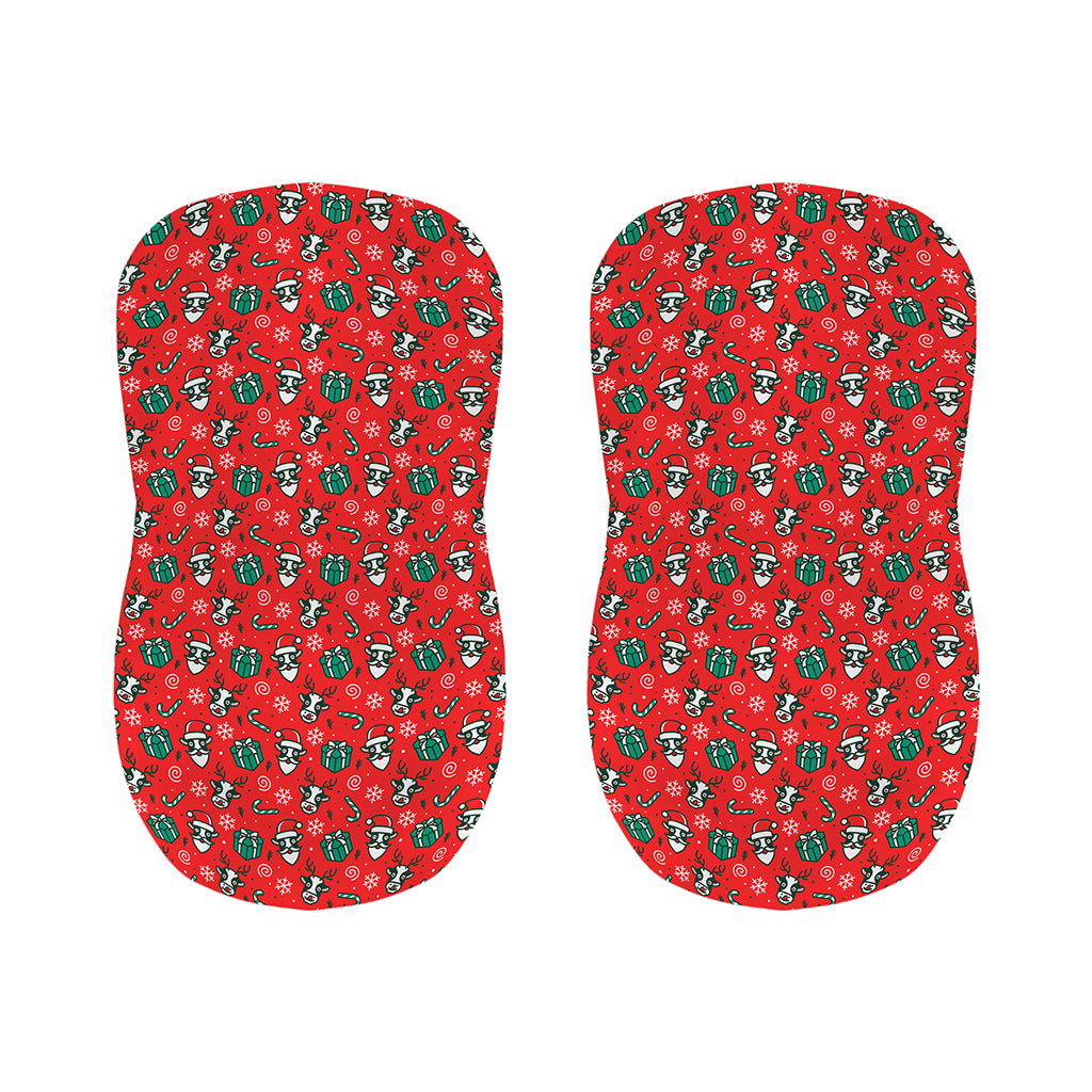 Christmas Cow Pattern Print Bar Stool Covers