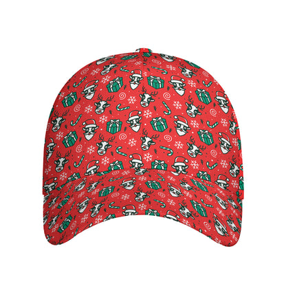 Christmas Cow Pattern Print Baseball Cap