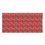 Christmas Cow Pattern Print Beach Towel