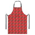 Christmas Cow Pattern Print Bib Apron With Pocket