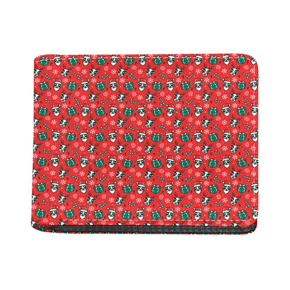Christmas Cow Pattern Print Bifold Wallet