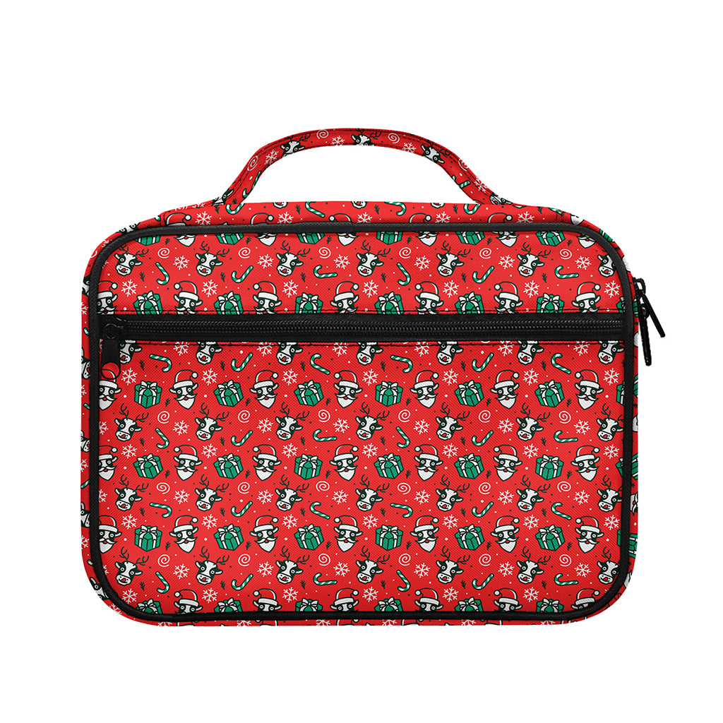 Christmas Cow Pattern Print Briefcase Bible Bag