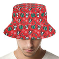 Christmas Cow Pattern Print Bucket Hat