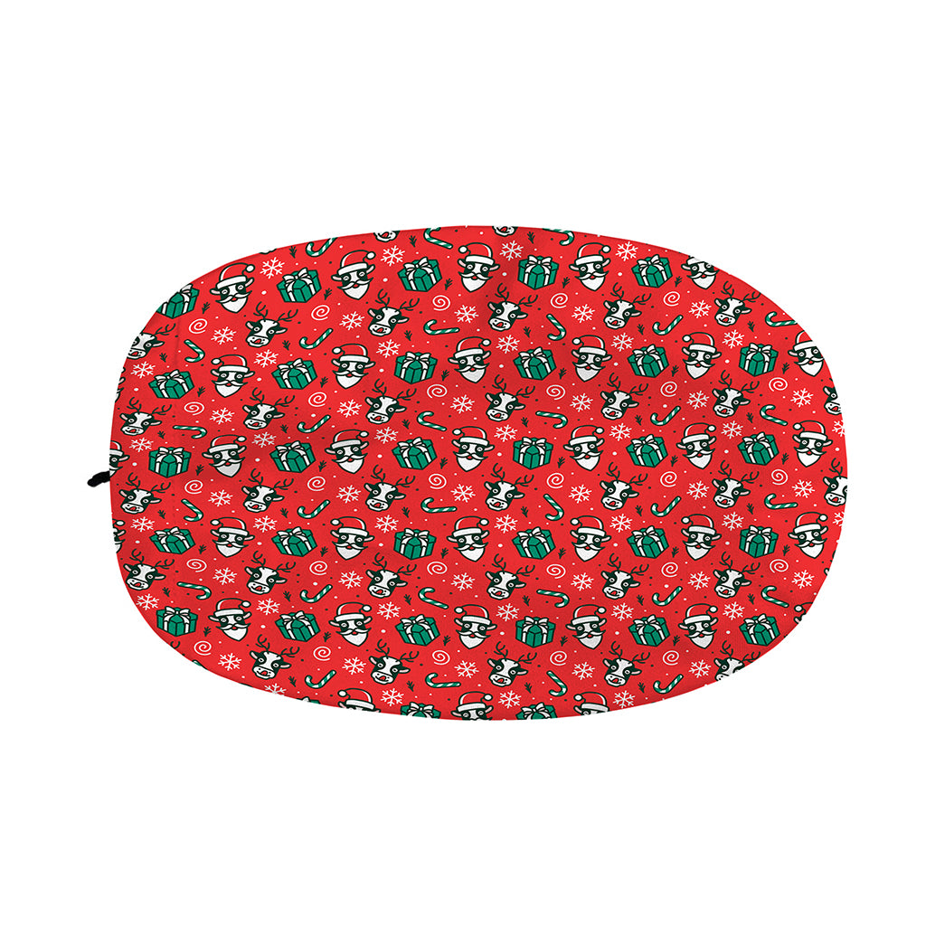 Christmas Cow Pattern Print Car Side Mirror Covers