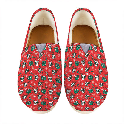 Christmas Cow Pattern Print Casual Shoes
