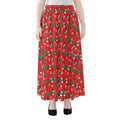 Christmas Cow Pattern Print Chiffon Maxi Skirt