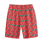 Christmas Cow Pattern Print Cotton Shorts
