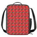 Christmas Cow Pattern Print Crossbody Lunch Bag