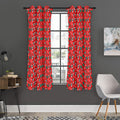 Christmas Cow Pattern Print Grommet Curtain Panels