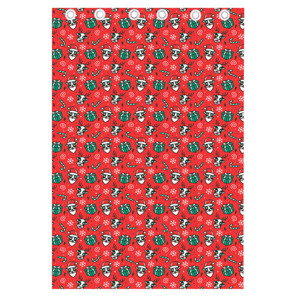 Christmas Cow Pattern Print Curtain