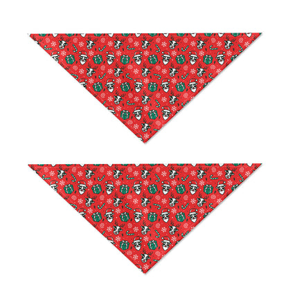 Christmas Cow Pattern Print Dog Bandana