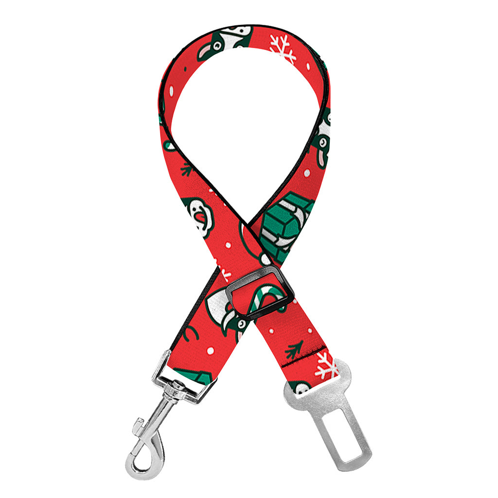 Christmas Cow Pattern Print Dog Seat Belt