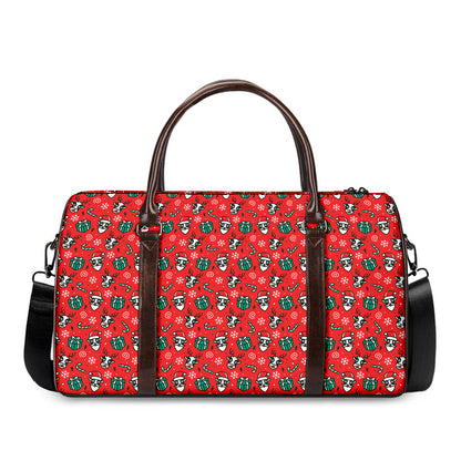 Christmas Cow Pattern Print Duffle Bag