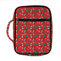 Christmas Cow Pattern Print Front Pocket Bible Bag