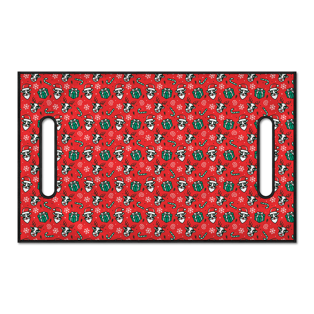 Christmas Cow Pattern Print Golf Cart Seat Cover