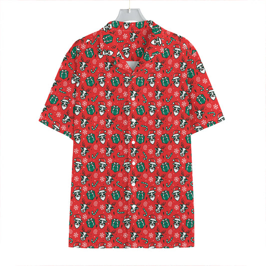 Christmas Cow Pattern Print Hawaiian Shirt