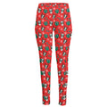 Christmas Cow Pattern Print High-Waisted Pocket Leggings