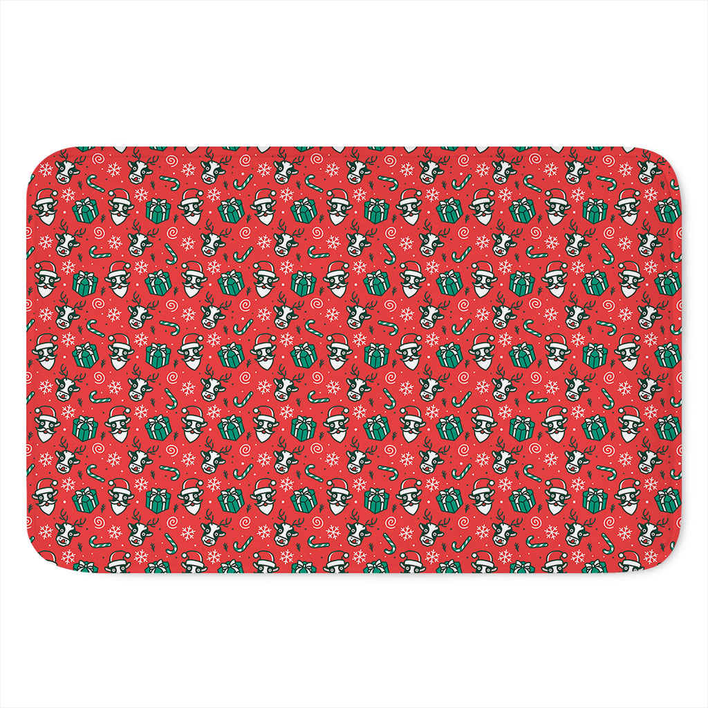 Christmas Cow Pattern Print Indoor Door Mat