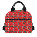 Christmas Cow Pattern Print Insulated Lunch Bag