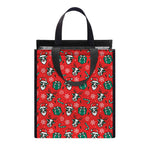 Christmas Cow Pattern Print Insulated Lunch Tote