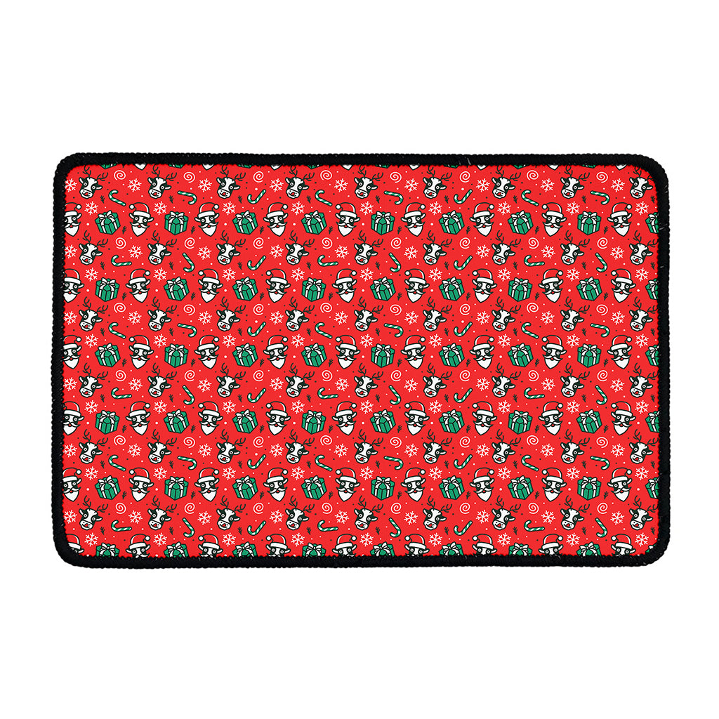 Christmas Cow Pattern Print Kitchen Mat