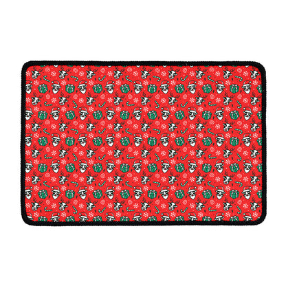 Christmas Cow Pattern Print Kitchen Mat