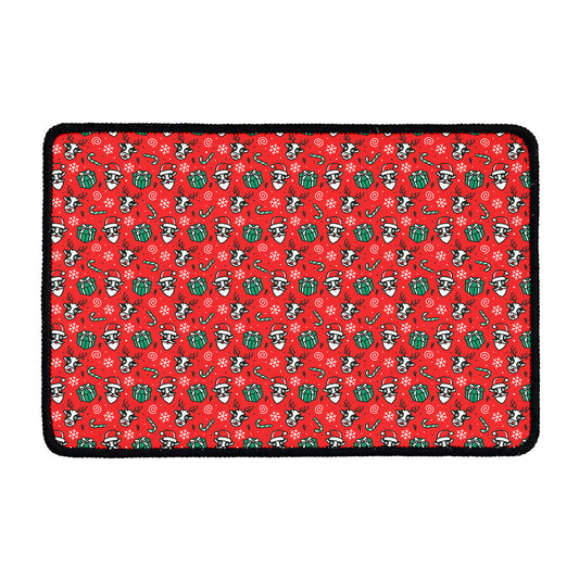 Christmas Cow Pattern Print Kitchen Mat