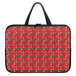 Christmas Cow Pattern Print Laptop Sleeve With Handle