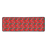 Christmas Cow Pattern Print Long Kitchen Mat