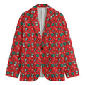 Christmas Cow Pattern Print Men's Blazer