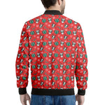 Christmas Cow Pattern Print Men's Bomber Jacket