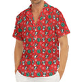 Christmas Cow Pattern Print Men's Deep V-Neck Shirt