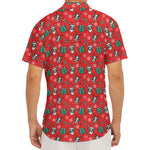 Christmas Cow Pattern Print Men's Deep V-Neck Shirt