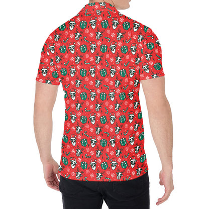 Christmas Cow Pattern Print Men's Shirt