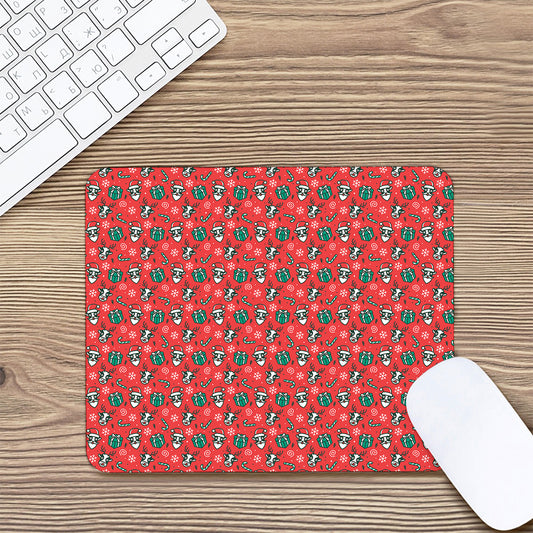 Christmas Cow Pattern Print Mouse Pad