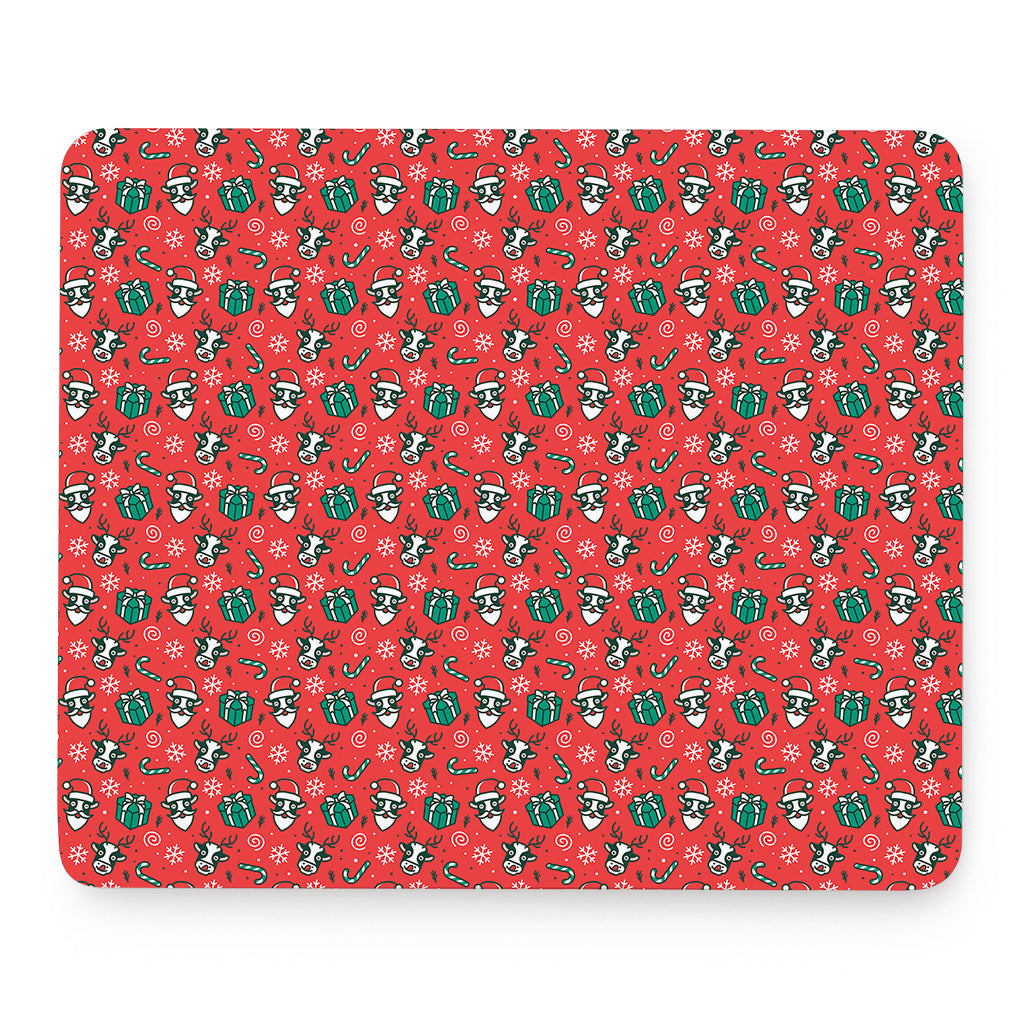 Christmas Cow Pattern Print Mouse Pad