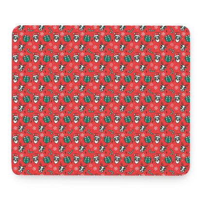 Christmas Cow Pattern Print Mouse Pad