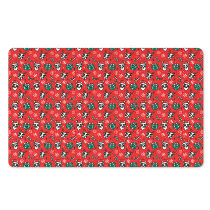 Christmas Cow Pattern Print Polyester Doormat