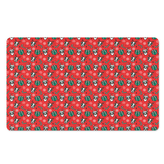 Christmas Cow Pattern Print Polyester Doormat