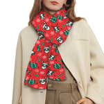Christmas Cow Pattern Print Scarf