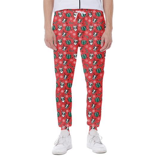 Christmas Cow Pattern Print Scuba Joggers