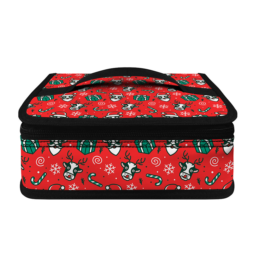 Christmas Cow Pattern Print Small Lunch Bag