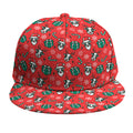 Christmas Cow Pattern Print Snapback Cap